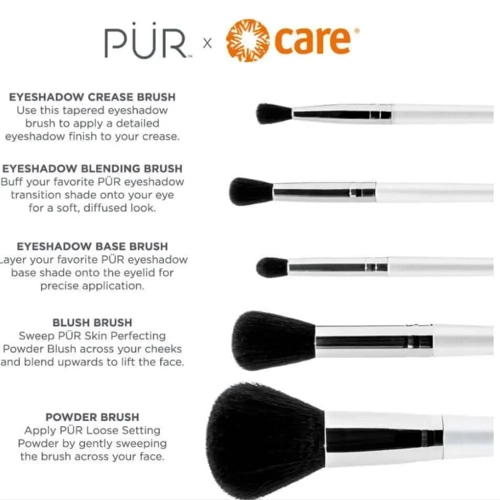 Pur X‎ Care 5-Piece Brush Set w/Holder